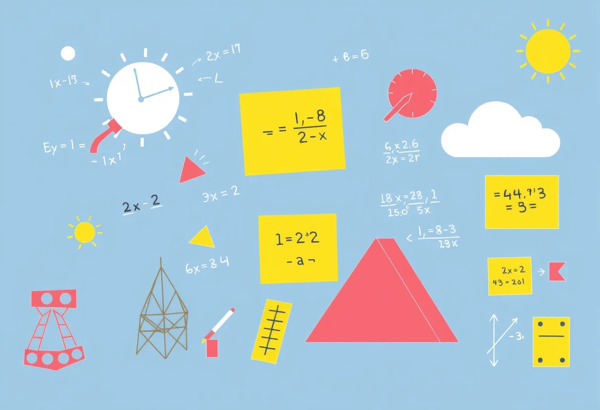 Illustration vectorielle de concepts mathématiques de Première