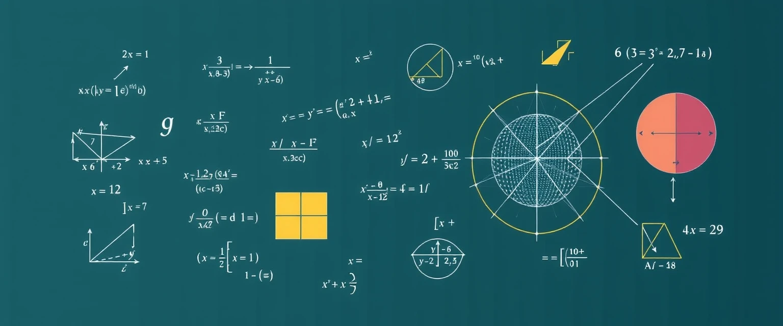 Illustration vectorielle de concepts mathématiques avancés de Terminale